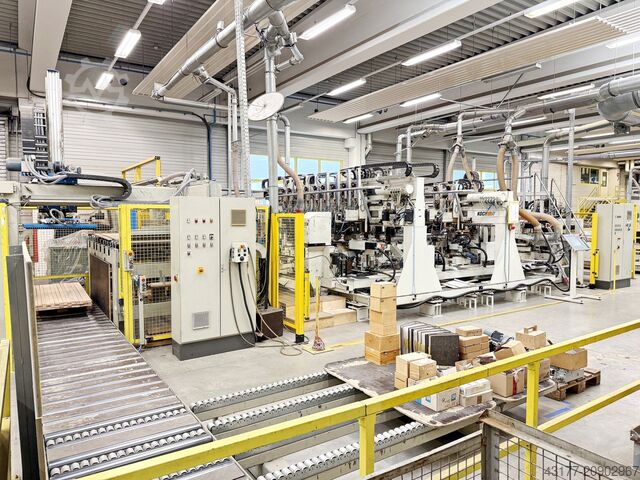 Complete manufacturing line for bed slatted frames Weinig Raimann Linde Koch Panhans Grecon Hydromat KR KS OPTICUT E14 E16 CNC