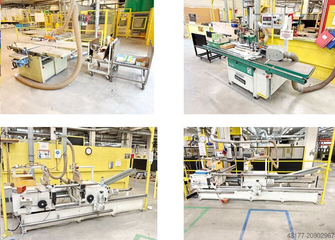Complete manufacturing line for bed slatted frames Weinig Raimann Linde Koch Panhans Grecon Hydromat KR KS OPTICUT E14 E16 CNC