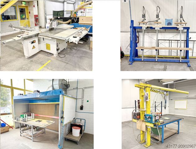 Complete manufacturing line for bed slatted frames Weinig Raimann Linde Koch Panhans Grecon Hydromat KR KS OPTICUT E14 E16 CNC