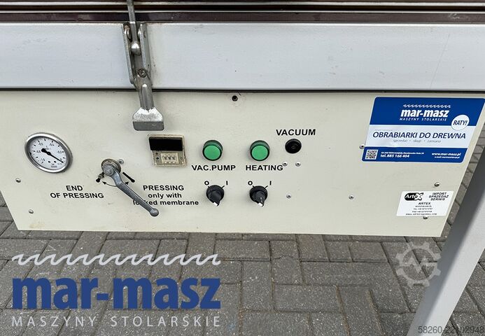 Vacuum membrane press ARTEX VP 300