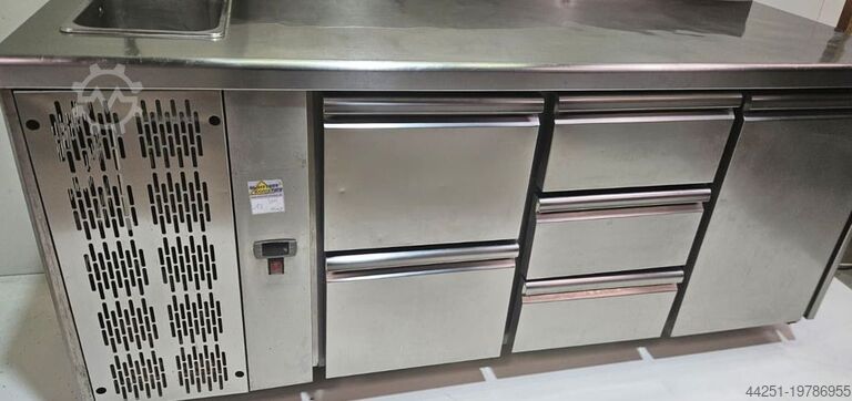 3-compartment refrigerated counter Tecnodom TF03MIDGNSXL