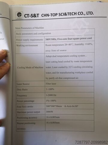 ZT-JGQG6S/E Faserlaserschneidmaschine CHN-TOP SCI & TECH CO ZT-JGQG6S/E