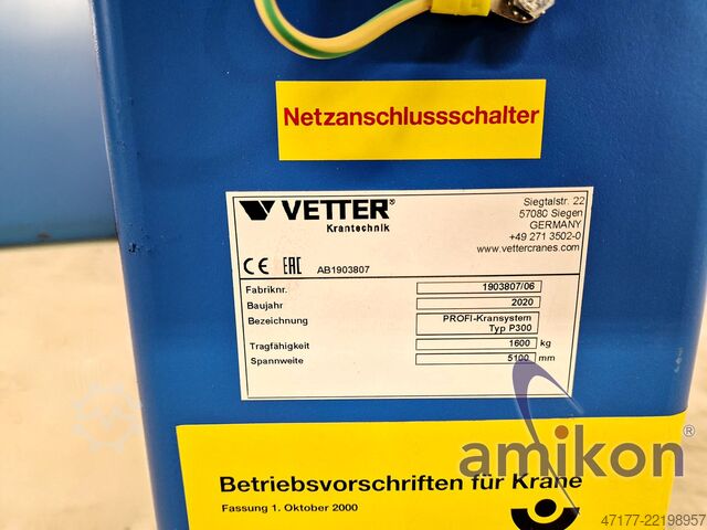 Two-rail gantry electric chain hoist Vetter P300 Portalkran 1,6t Krananlage
