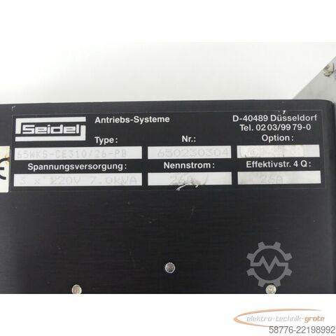 Component Seidel 65WKS-CE310/26-PB Servoverstärker SN:650230304