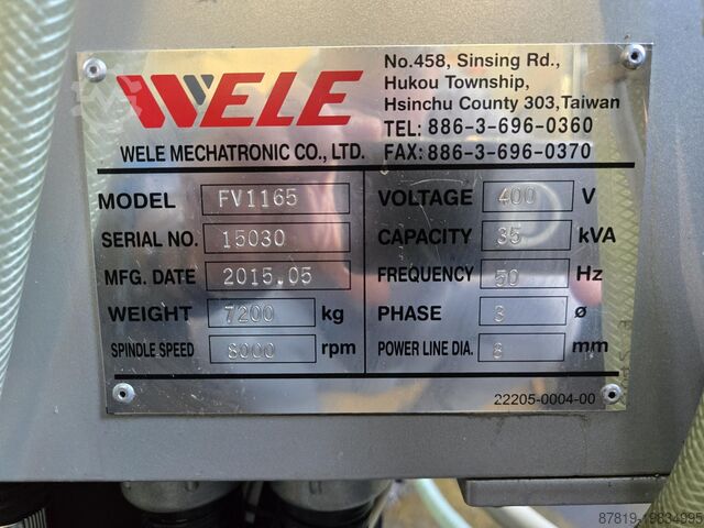Vertical machining center TOYODA FV1165