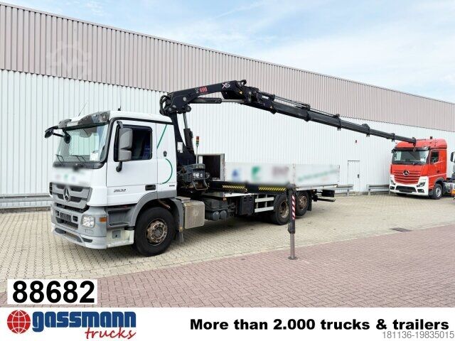 LKW mit Pritsche (offen) Mercedes-Benz Actros 2532 L 6x2, Liftachse, Kran Hiab 244EP-5