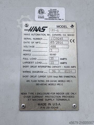 Vertikales Bearbeitungszentrum HAAS VM-6