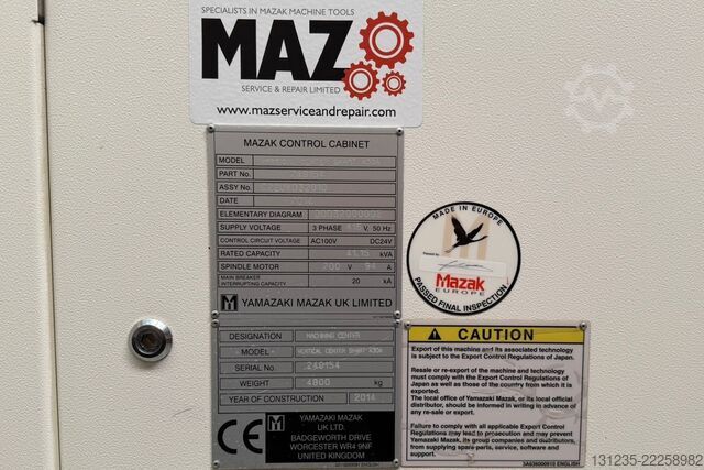Vertical machining center Mazak VCS 430A SN 249154