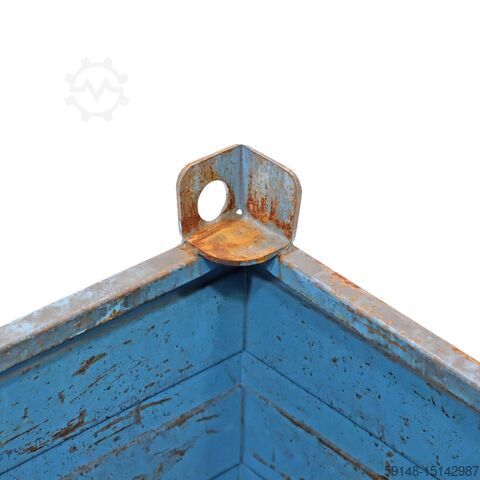 Used Stacking box steel fixed construction with four closed walls, L: 1240, W: 840, H: 570 Kruizinga 98-6474GB