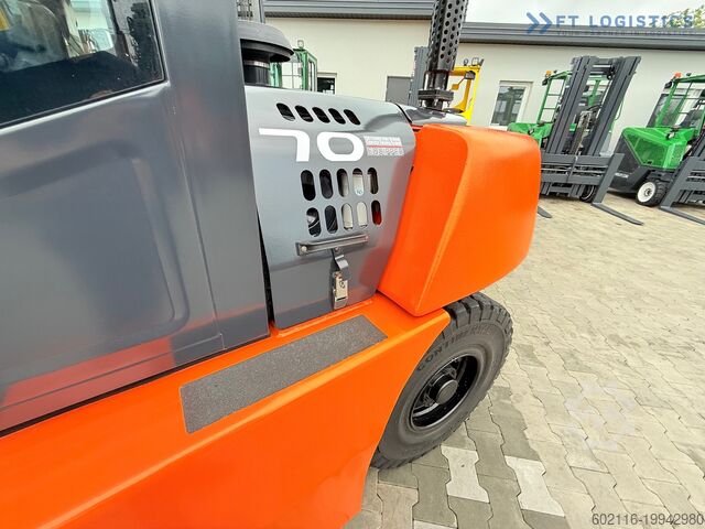Four-wheel forklift DOOSAN 70 / DUPLEX / FORK 2500MM / POSITIONER