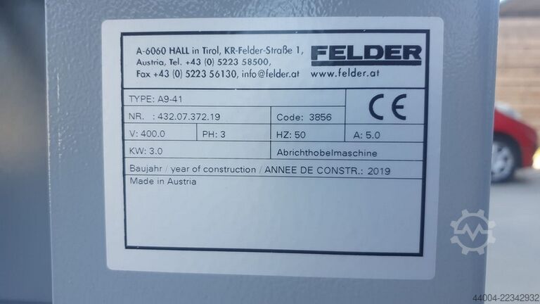 Surface planer Felder A9-41