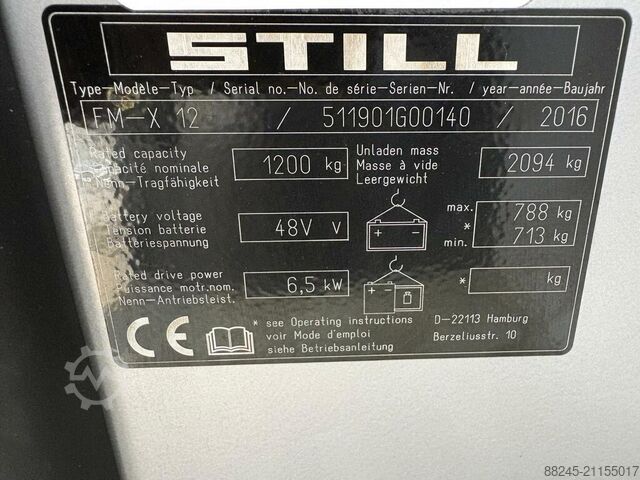 VS-22629 reach truck Still FMX12 Low hours STILL FMX12