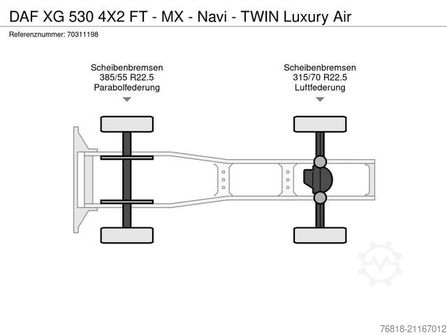 Standard SZM DAF XG 530 4X2 FT - MX - Navi - TWIN Luxury Air