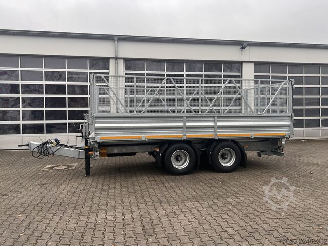 Tipper trailer Möslein TTD 19 AB  19 t Tandemkipper Tieflader, BreitbereifungGitteraufsatz