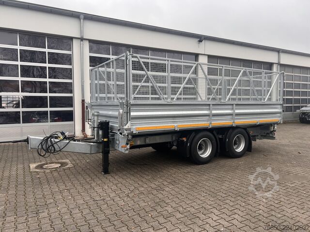 Tipper trailer Möslein TTD 19 AB  19 t Tandemkipper Tieflader, BreitbereifungGitteraufsatz