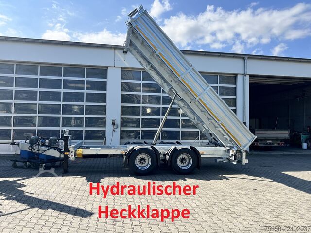 Tipper trailer Möslein TTD 19 B  19 t Tandemkipper- Tieflader hydraulischer Klappe Breitbereifung