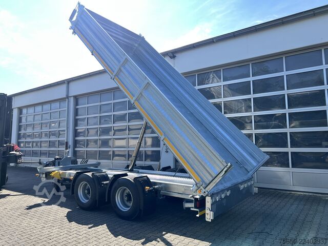 Tipper trailer Möslein TTD 19 B  19 t Tandemkipper- Tieflader hydraulischer Klappe Breitbereifung