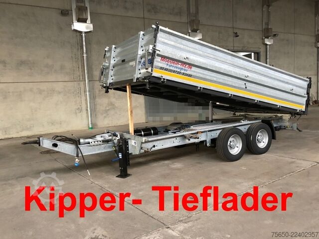 Tipper trailer Möslein TTD11- BA Verzinkt  neuer Tandem 3- Seitenkipper Tiefladermit Bordwand- Aufsatz-- Neufahrzeug --