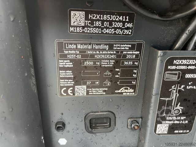 LPG Forklifts Linde H25T-02