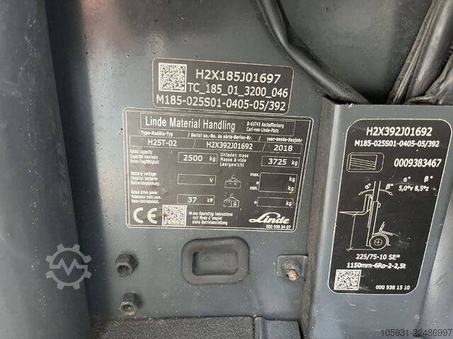 LPG Forklifts Linde H25T-02