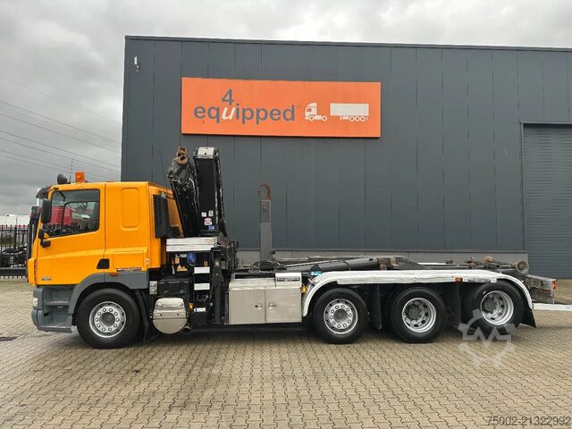 Hook arm system DAF CF 85.410 8x2 / HMF 3000 K6 crane (30T/m 6x ext...