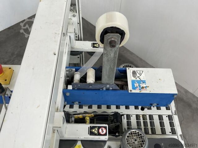 Automatische Verpackungsmaschine, Verschließer; Kartonklebemaschine, Karton Klebeautomat, Halbautoma SIAT / BRÜNINGHAUS XL-35-94 / P