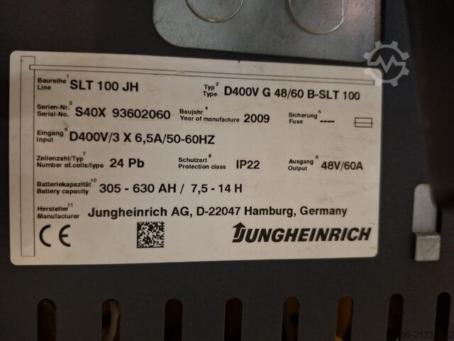 Ladegerät Jungheinrich Ladegerät D400V G 48/60 B-SLT 100 Baureihe SLT 100
