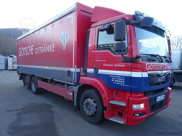 LKW mit Getränkeaufbau MAN 26.340 TGM*18 Pal.*2,5 to LBW*Lift/Lenk*2x AHK