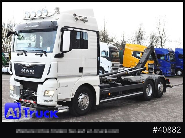 Roll-off tipper truck MAN TGX 26,400 BL Meiller Funk, Lenkachse,