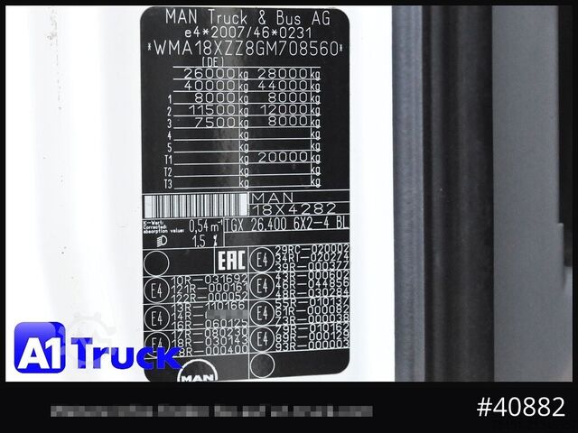 Roll-off tipper truck MAN TGX 26,400 BL Meiller Funk, Lenkachse,