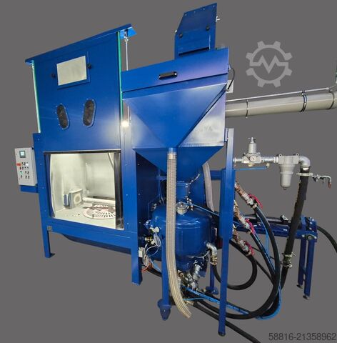 Sandblasting system blast cabin inner tube Oliver Fritz GmbH & Co. KG Druckstrahlkabine Innenrohrstrahlen