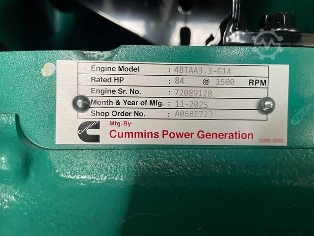 Aggregat Cummins C66D5EQ - 66 kVA Generator - DPX-18507-Q