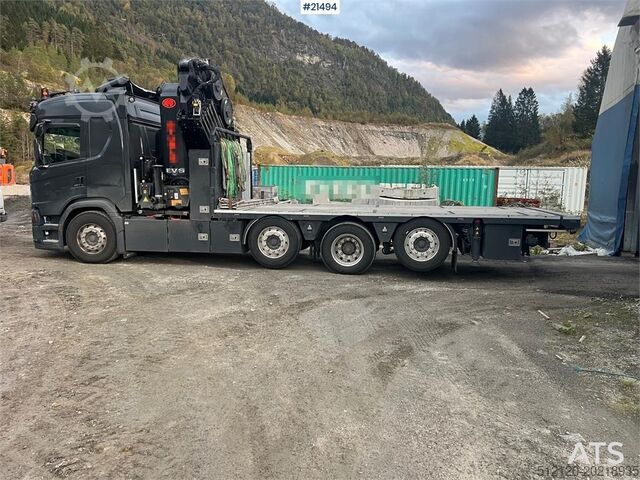 Crane Scania G560 8x2 pusher crane truck w/ onspot, 2023 50t/m