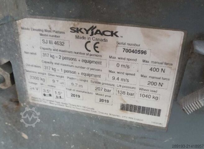 Scherenarbeitsbühne Skyjack SJ III 4632 Elektro 11,75m