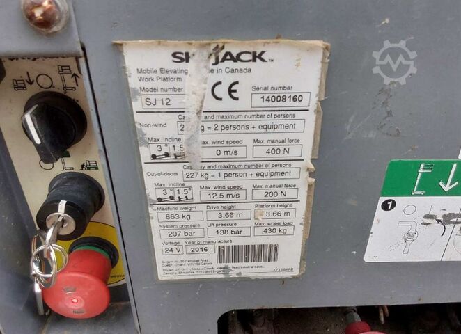 Vertikalmastbühne Skyjack SJ 12 Elektro 5,65 m