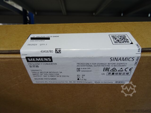Control unit Siemens AG SINAMICS S120 SINGLE MOMO 3A D-Type