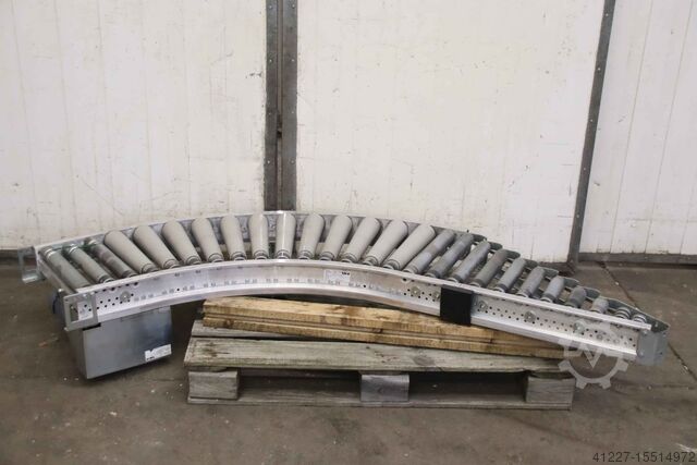 Curved roller conveyor in-out TGW ZKRF Zu-Ablauf-KRF Förderbreite 410 mm