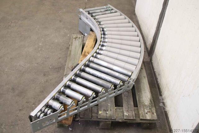 Curved roller conveyor in-out TGW ZKRF Zu-Ablauf-KRF Förderbreite 410 mm