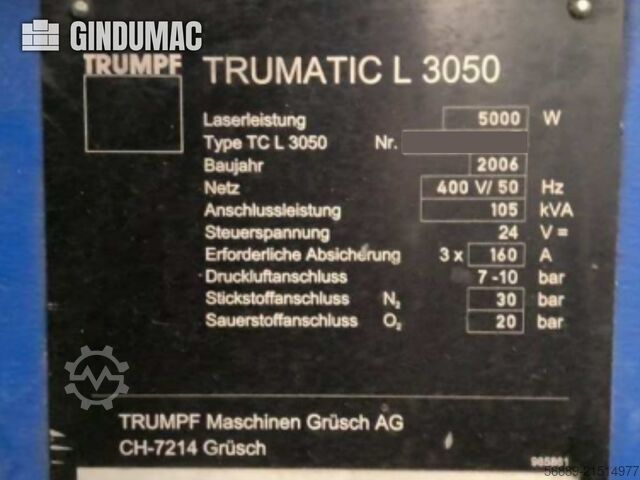 TRUMPF Trumatic L 3050 TRUMPF Trumatic L 3050
