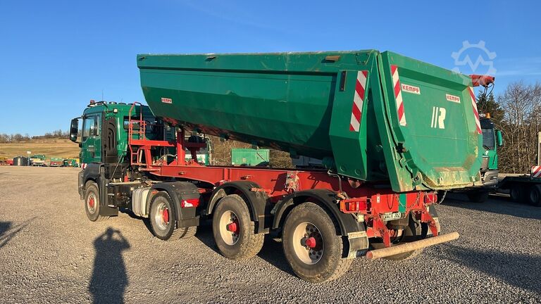 Kipper MAN TGS 18.500 4x4H BLS with 2010 Kempf SKM 31/2 SR tipper semi-trailer