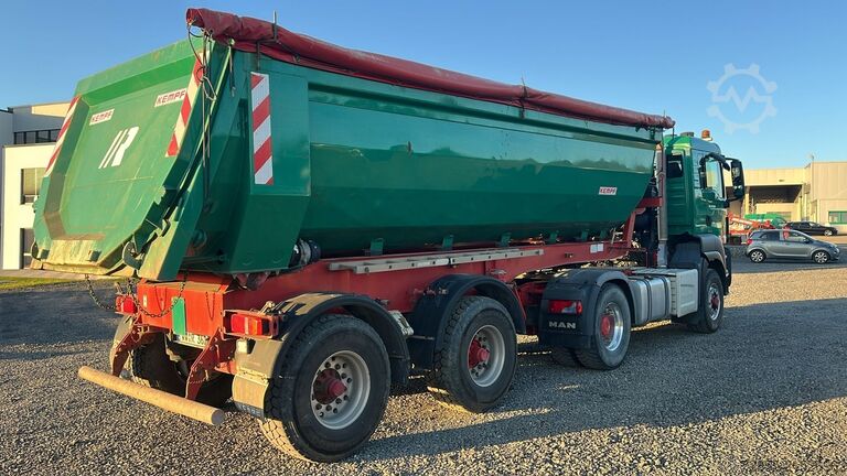 Kipper MAN TGS 18.500 4x4H BLS with 2010 Kempf SKM 31/2 SR tipper semi-trailer