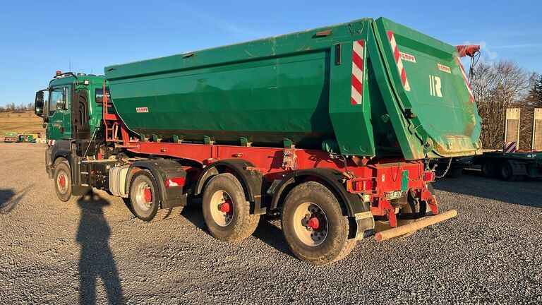 Kipper MAN TGS 18.500 4x4H BLS with 2010 Kempf SKM 31/2 SR tipper semi-trailer
