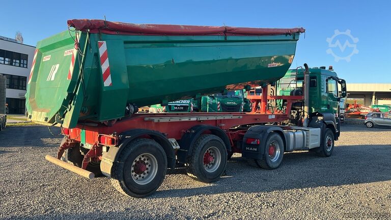 Kipper MAN TGS 18.500 4x4H BLS with 2010 Kempf SKM 31/2 SR tipper semi-trailer