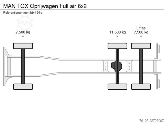 Car transporter MAN TGX Oprijwagen Full air 6x2