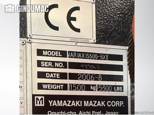Mazak VARIAXIS500-5XII Mazak VARIAXIS500-5XII