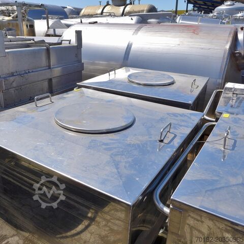 735 liter mobile rectangular container made of V2A 8700