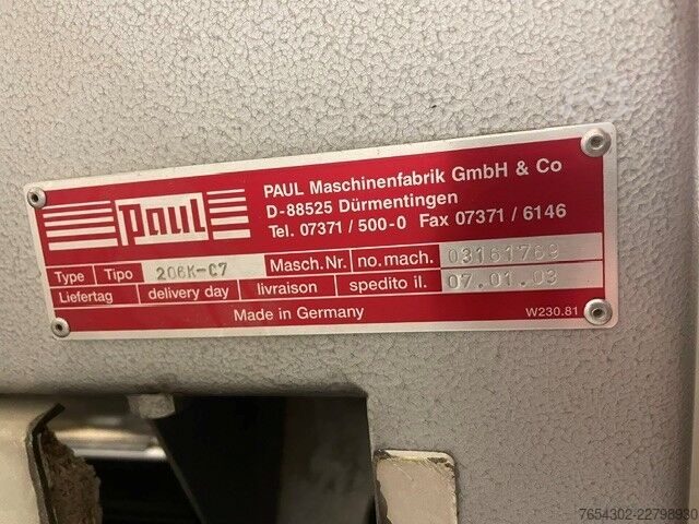 CNC-controlled slide compound mitre saw Paul 206K-C7