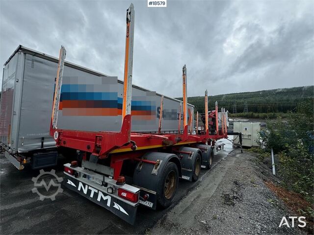 Huttner Timber trailer w/ 17 t/m Epsilon crane and extensi Huttner Timber trailer w/ 17 t/m Epsilon crane and extensi
