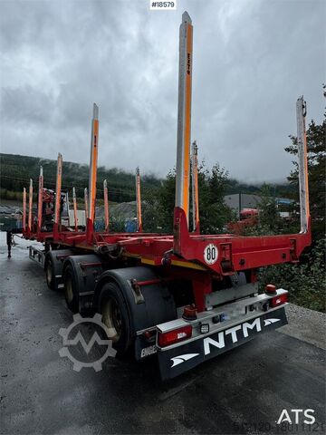 Huttner Timber trailer w/ 17 t/m Epsilon crane and extensi Huttner Timber trailer w/ 17 t/m Epsilon crane and extensi