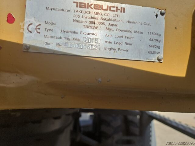Mobilbagger Takeuchi TB295W